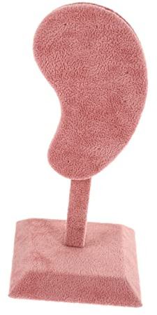 BESPORTBLE Espositore Per Orecchini a Bottone Organizer Design a Forma Di Orecchio in Velluto Rosa Per Esposizione e Organizzazione Gioielli Casa e Negozio