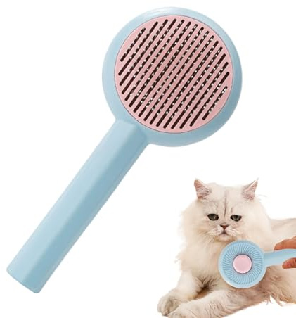 Selbstreinigende Haarbürste Für Haustiere - Sanfte Entwirrbürste Für Hunde,Leichter Entfilzungskamm Multifunktionales Haarpflegezubehör Für Katzen Hamster Welpen