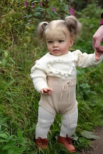 RXDOLL Stor storlek realistisk nyfödd babydockor 66 cm återfödd småbarn docka mjuk viktad duk kropp verkliga livet babydocka rotat hår naturtrogen småbarn dockor för barn ålder 3+