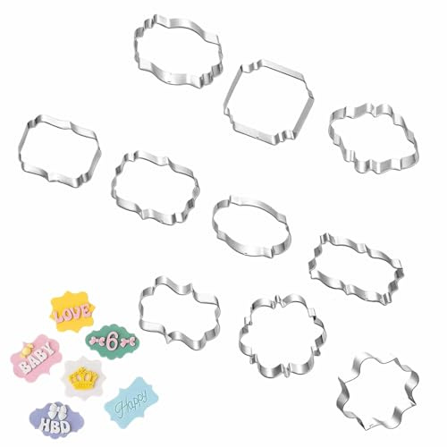 10 Pièces Emporte Piece Biscuits Emporte-Pièces en Acier Inoxydable | Biscuit Cookie Cutters Forme Décorative pour Faire Des Biscuits Gâteaux Pâtisserie