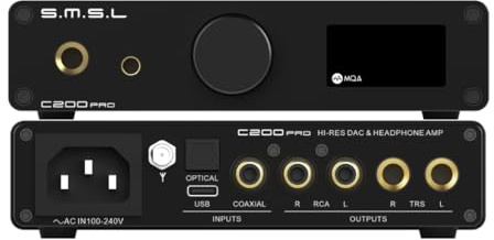 SMSL C200Pro HIFI Audio Decoder MQA-CD DSD ES9039Q2M XMOS XU316 stöd Bluetooth 5.1 USB optisk koaxial 6,35 mm 4,4 mm utgångar hörlursförstärkare