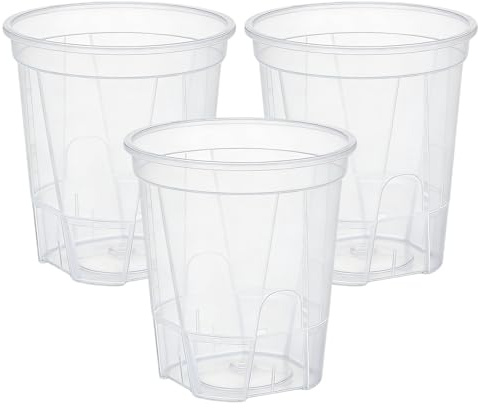 Pots Flottant Auto-Arrosage - 3 Pièces Pot à Auto-Absorbant avec Drainage, Jardinière de Jardin | Petits Pots Auto-Arrosages Équipé d'un Réservoir Transparent Intérieur, Extérieur, Pati