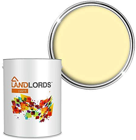 Landlords Weather Shield Light Yellow Smooth Masonry Paint | 5L in 30+ Colours | Storm Proof, Scrub Resistance Waterproof | Weatherproof Technology Designed with Acrylic Resin for Ultimate Protection