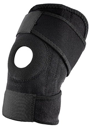 BeSmart - Tutore per tendine rotulea, regolabile, in neoprene, colore: nero, Uomo, Nero , XXL