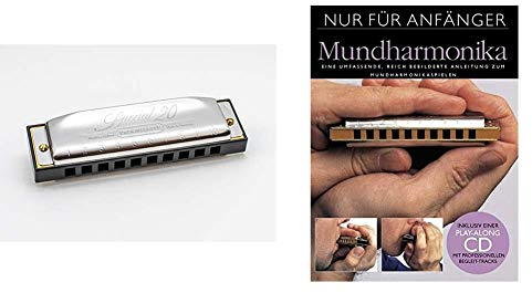 Hohner HOM560017 Special 20 C Mundharmonika & Nur Für Anfänger Mundharmonika Buch+Cd: Lehrmaterial, CD für Mundharmonika: Eine umfassende, reich bebilderte Anleitung zum Mundharmonikaspielen