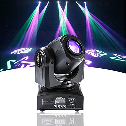 ZKYMZL Lumières de tête de mouvement 8 lumières LED GOBO Rainbow DJ Lights Disco Lights 15 couleurs 9/11 canaux stroboscopiques LED DMX512 Contrôle pour disco KTV Club Party