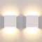 CHEVVY 2 Piezas Aplique LED de Pared Interior 7W Impermeable Blanco Lampara Moderna Cálido 3000K Lampara Pequeña Cuadrada para Dormitorio Pasillo