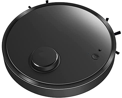 ERNZI Robot Aspirador con función de fregado, Robot Aspirador de Barrido con estación de succión, Robot de Carga USB máquina de fregado, Aspirador Inteligente para Taller Familiar,Negro