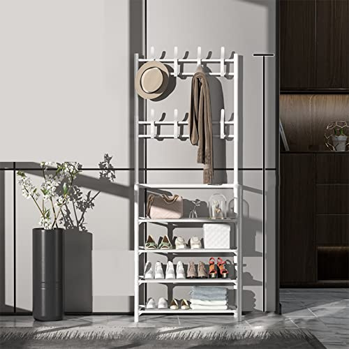 HERCHR Porte-manteau En Métal, Porte-manteau Sur Pied, Porte-manteau Multifonction, Porte-manteau Moderne En Métal Pour Vêtements, étagère De Rangement Suspendue Pour Entrée, Chambre à Coucher(#1)
