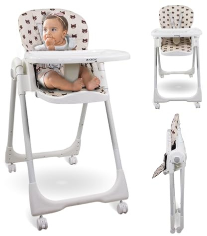 Mobiclinic® kids, Seggiolone per bambini, Evolutiva, Pieghevole, Trasformabile in, Simba, Imbracatura a 5 punti, Ruote con freno, Doppio vassoio estraibile, Tessuto lavabile, Regolabile