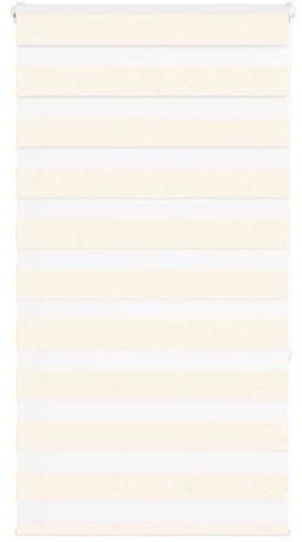 Homgoday Zebrarollo Doppelrollo Fensterrollo Sonnenschutzrollo Seitenzugrollo Zebrarollo für Fenster & Türen Wandmontage Sichtschutz Marmorbeige 70x150 cm Stoffbreite 65,9 cm Polyester