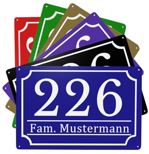 Plaque Numero de Maison Exterieur Aluminium,Plaque de Rue avec Numéro de Maison-pour Maison, Porte, et Boite aux Lettres,Résistante aux Intempéries,pour l'identification Extérieure de la Maison