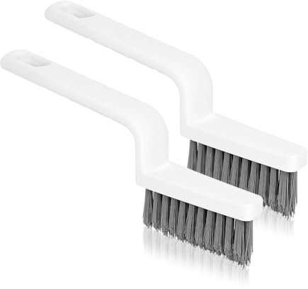 Einesin Grout Brush V Shape, Stiff Grout Cleaning Brushes for Narrow Corners in Home Kitchen Bathroom and Window Hard Bristle Tile Cleaning Brush (2 Pcs)