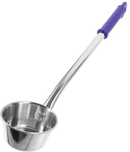 PRETYZOOM Stainless Steel Long Handle Water Ladle Ergonomic Scoop for Kitchen Canteen Hotel Use and Watering Gadget for Cleaning Vegetables and Fruits