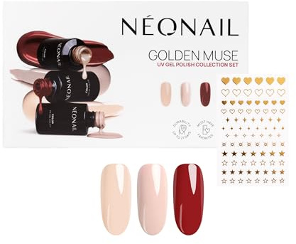 NÉONAIL Golden Muse Collection Set - Vernis Semi Permanent - Ongles Autocollants - Vernis à Ongles - Gel Ongle UV - Gel UV Couleur - Nail Stickers - Nail Art - Manucure & Pedicure