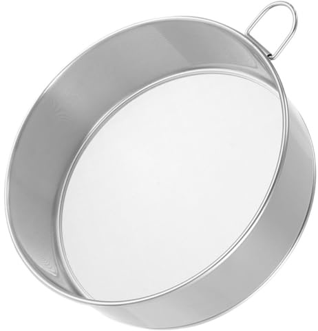 COLLBATH Setaccio per Farina in Acciaio Rete Maglie Sieve Rotondo Maneggevole e Resistente per Cucina e Setaccio e Facile da Pulire per Uso