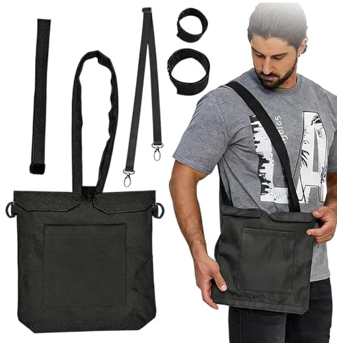 Urinbeutel Abdeckung, Urindrainagebeutelhalter mit Katheterschlauchabdeckung, Rollstuhl Tasche Mit Verstellbaren Schultergurten, Für Rollstühle Und Umhängetaschen-Sicher Und Diskret (Schwarz)