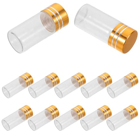 iplusmile 50pièces Mini Flacons Verre Lot de Bouchons à Vis Petits Pots Vides pour Cosmétiques DIY Rangement Bijoux Loisirs Créatifs