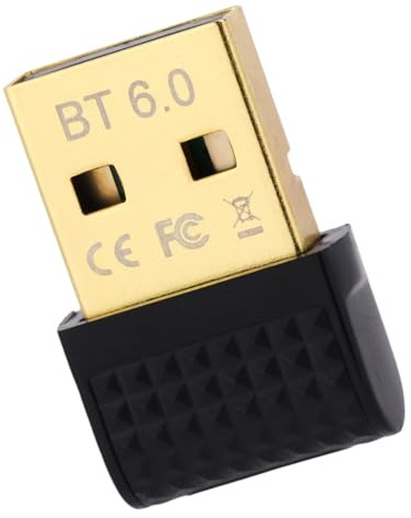 BTFO Bluetooth 6.0 USB-Adapter, Trådlös Bluetooth-Dongel Plug and Play för Windows 11/10/8.1 Stöder Anslutning till Flera Enheter med Hörlurar Tangentbord Dator och Telefoner