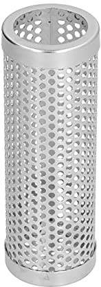 Dilwe Röklåda Cylindrisk Design Högtemperatur BBQ Rökrör för Gasolgrillar 304 Rostfritt Stål 1 Enhet (Längd 15,3 cm*Höjd 5,3 cm [Beställningsval:)