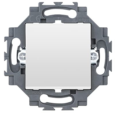 Gewiss Cruzamiento 1P, 250 V ac, borne de conexionado rápido, 10 AX, iluminable, serie Dahlia, 3,66 x 7,29 x 7,29 centímetros, color blanco, GW35015W