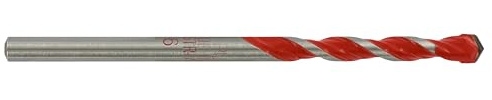 tivoly 10913020600 Blister von 1-Spiralbohrer béton-carrelage 2 in 1 Technic, rot, Ø 6 mm