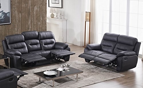 Mapo Möbel Voll-Leder Sofagarnitur Fernsehsofas Relaxsofas 5131-3+2-S