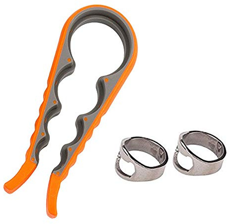 Amasawa Eamasawa-10000282 Apriscatole a Mano Apribottiglie,Apribottiglia Anello,(10000282),Color/Arancio e Argento