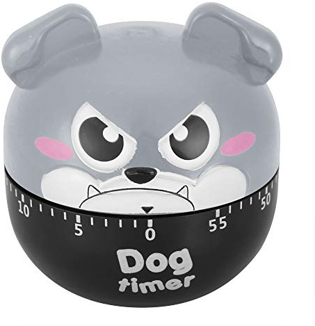 Kitchen Timer, Cute Dog Cooking Timer Cute Cartoon Countdown Timer for Cooking Baking(Grey)
