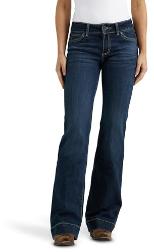 Wrangler Women's Retro Mae Mid Rise Wide Leg Trouser Jean