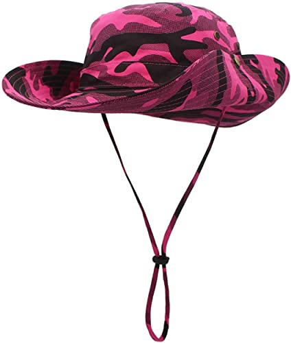 Magracy Herren-Sonnenhut, Tarnmuster, LSF 50+, breite Krempe, UV-Schutz, Safari-Hut, Unisex