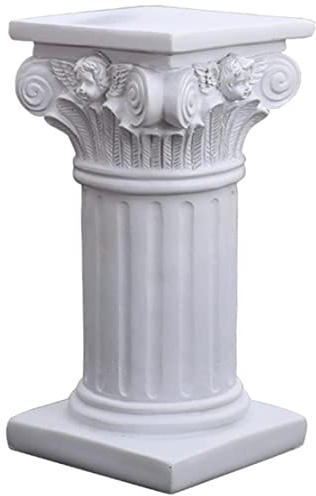 Liummrcy Römische Säule griechische Säulenharz Statue Figur Basisharz Statue Griechische Säule Statue Sockel Ständer Geburtstagsfeier Hochzeit Tisch Sandkühlkühlung ideal für Gartenwert, Weiß