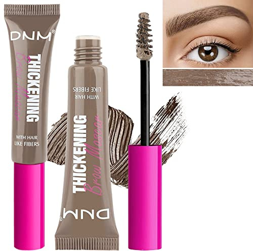 Tinted Thickening Brow Mascara,Tinted Eyebrow Gel, Waterproof, Transfer-proof, Brush to Fill in Eyebrows and Cover Gray Hairs - Cruelty Free (2pcs 01 Taupe)