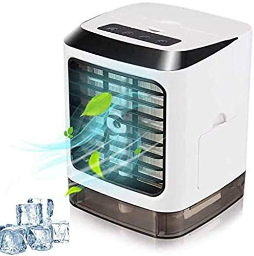 Nuevo Mini enfriador de aire acondicionado portátil, 3 en 1, ventilador de circulación de aire de escritorio silencioso USB, humidificador, purificador de nebulización for el hogar, coche y oficina