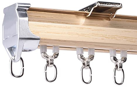 ANSNOW Deckenvorhangschiene, Raumteiler-Vorhangschiene, Aluminiumschienen-Set, Decken- Oder Wandmontage, Für Wohnzimmer, Küche, Schlafzimmer, Dusche, Schrank)/B Deckenmontage/1 M (3,3 Fuß)