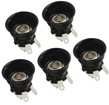 Gitarren-Teile 5 Stück Schwarz Kupfer 6,35 Mm Gitarren-Klinkenausgang Mono-Klinkenbuchse Mit Unterlegscheibe Für For TL-Gitarrenteile