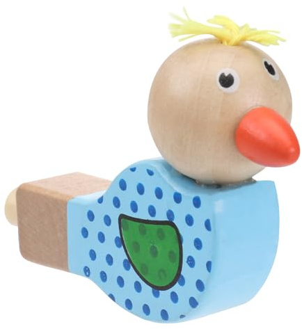 Abaodam Wooden Bird Whistles Fun Noise Maker Wood Toys Loud Crisp Sound Whistle Sports Whistle for Kids Baby Party Favor Themed Birthday Parties Random Color