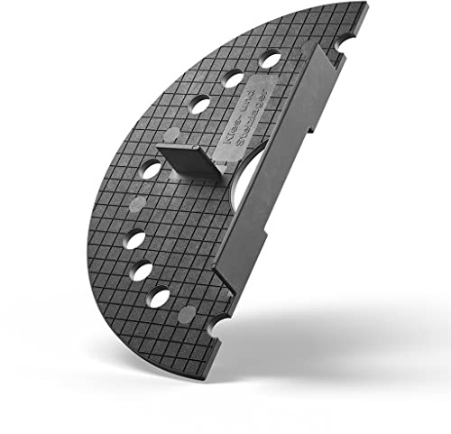 50x LANGFIT® Kieslager Splittbettlager Kiesbettlager mit 3mm Fugenkreuz – Plattenlager zum Verlegen von Terrassenplatten auf Kies, Splitt und Sand – Made in Germany – MS-KL3-15-H (halbe Scheibe)