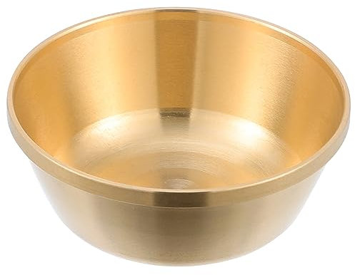 Cabilock 1pieza Cuenco De Agua Budista De Cobre Pulido Tazón Decorativo Para Ofrendas Cuenco Sagrado Para Altares Y Decoración De Fiestas Y Duradero