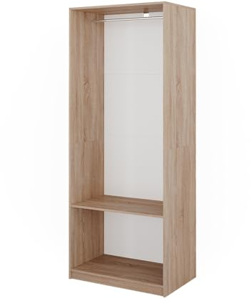 Vicco Kleiderschrank Elmo, Sonoma, 80 x 200 cm | für flexible Aufbewahrung verschiedenster Kleidungsstücke