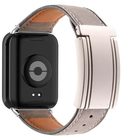 Lederarmband Kompatibel mit Xiaomi Mi Band 9 Pro Armband, Weiches Vintage Leder Ersatzarmband mit Verstellbare Magnetisch Metallschnalle Armbänder für Xiaomi Band 9 Pro für Herren Damen Armband (6)