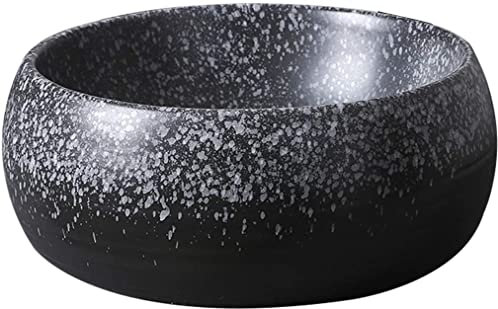 DDKYHU Mobile lavabo con lavabo da Bagno, lavabo da appoggio, Cielo Stellato Artistico, sopra Il Piano, lavabo Rotondo in Ceramica (Nero 40 * 15 cm)