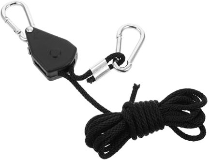 BESPORTBLE 2m Verstellbarer Seilaufhänger Robuster Ratschen-spanngurt Mit Verstärktem Metallgetriebe Langer Heberolle Lanyard-aufhänger Mit Karabiner