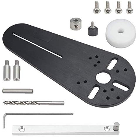 Juego de plantillas de corte circular para fresadoras de madera pequeñas, herramienta eléctrica de fresado de carpintería para recortadoras de mano, color negro (tipo C)