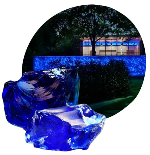 V-PREMIUM SOLUTION - Pierre décorative – Bleu 5 à 10 cm – Pierre décorative – Pierres de gabion – Cristaux décoratifs – Cristal de roche – Pierres en verre – Galets – Petites pierres précieuses (bleu