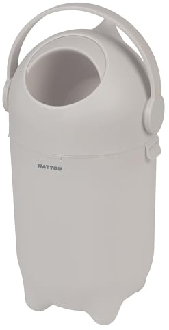 Nattou Blöjhink, luktfri, lätt att öppna med en hand, 27 cm, vård, polypropen/ABS, beige