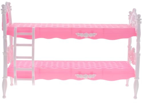 ifundom Miniatur-Bett Jungen Und Mädchen Puppenhaus Spielzeug Sammler Puppen Möbel 30cm Doppelbett Set