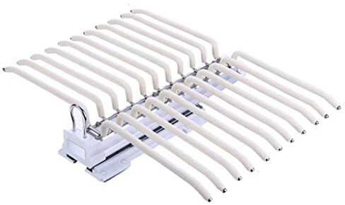 RNNYWDRQ Schrank-Hosen-Kleiderstange zum Herausziehen, Schal-Halterung mit Dämpfer, 22-Hosen-Regal für eine Tiefe von 47 cm/18,5 Zoll Kleiderschrank-Beige