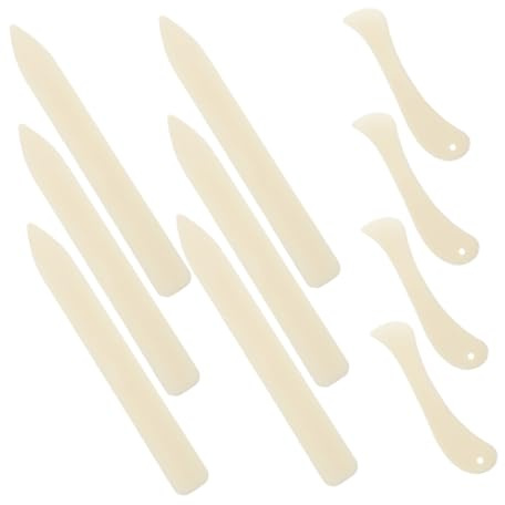 WEKAMOS Bone Folder Kunststoff Falzbein Präzises Faltenwerkzeug für Papier Leder Karten DIY Basteln Kompakt Tragbar für Buchbinden Scrapbooking Handwerk