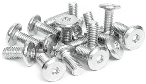 Lot De 100 Vis M5 x 10 Mm En Acier Inoxydable Avec Clé Hexagonale 3 x 21 x 57 Mm, Vis À Tête Plate, Résistantes À La Rouille, À La Corrosion Et À L'Oxydation